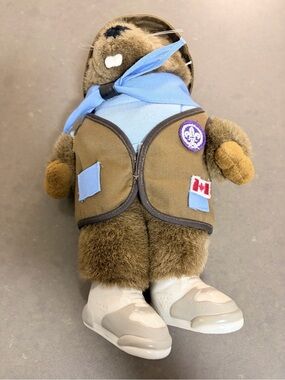 Plush Beaver Scout Costume — rare vintage Boy Scouts beavers